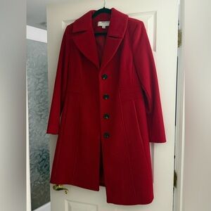 Anne Klein Vibrant Red Trench Coat